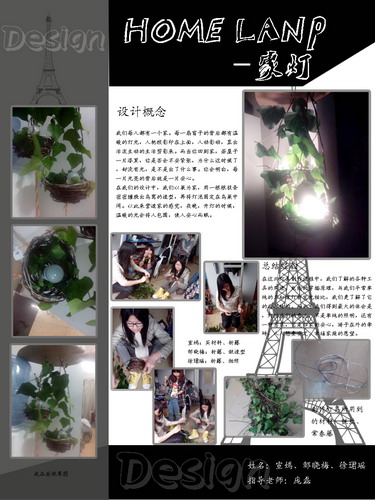 照明设计作品展示2-10环艺灯具设计（12-13学年下）