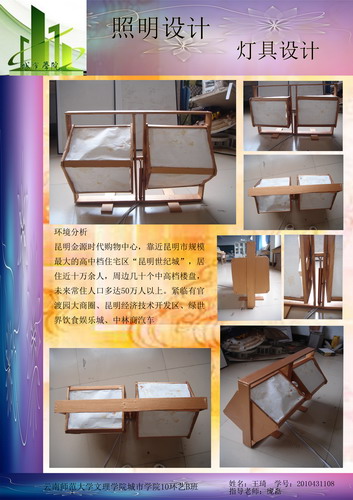 照明设计作品展示2-10环艺灯具设计（12-13学年下）