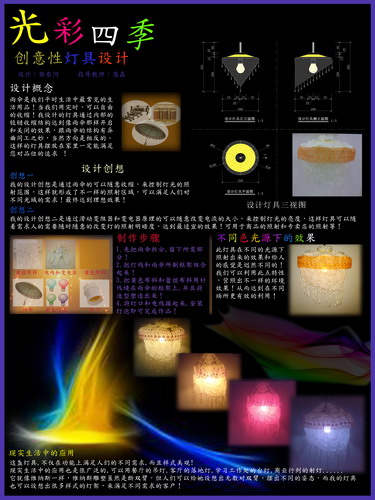 照明设计作品展示2-10环艺灯具设计（12-13学年下）