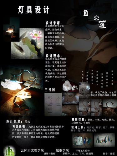 照明设计作品展示2-10环艺灯具设计（12-13学年下）