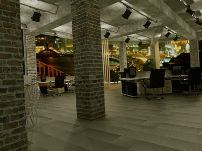 城市学院环境设计学生办公空间设计作品